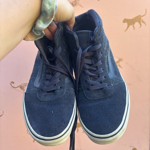 Vans Women’s  Dark Blue High-Top Sneakers - Picture 3 of 5
